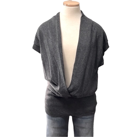 Banana Republic Wrap-Front Sweater, Black, Medium - Picture 5 of 10